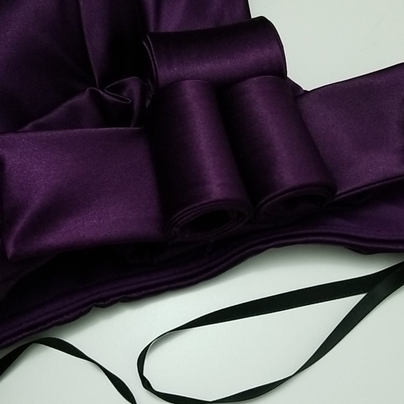 Purple midi ruffled one shoulder dress - Picture 4 of 5